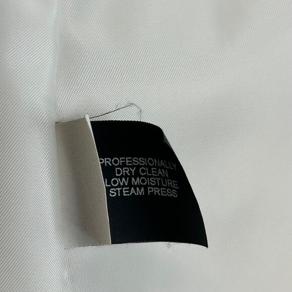 Anne Klein Cream Wool Blend Overcoat Peacoat Pea Coat Formal Womens Size Small S - Picture 7 of 12